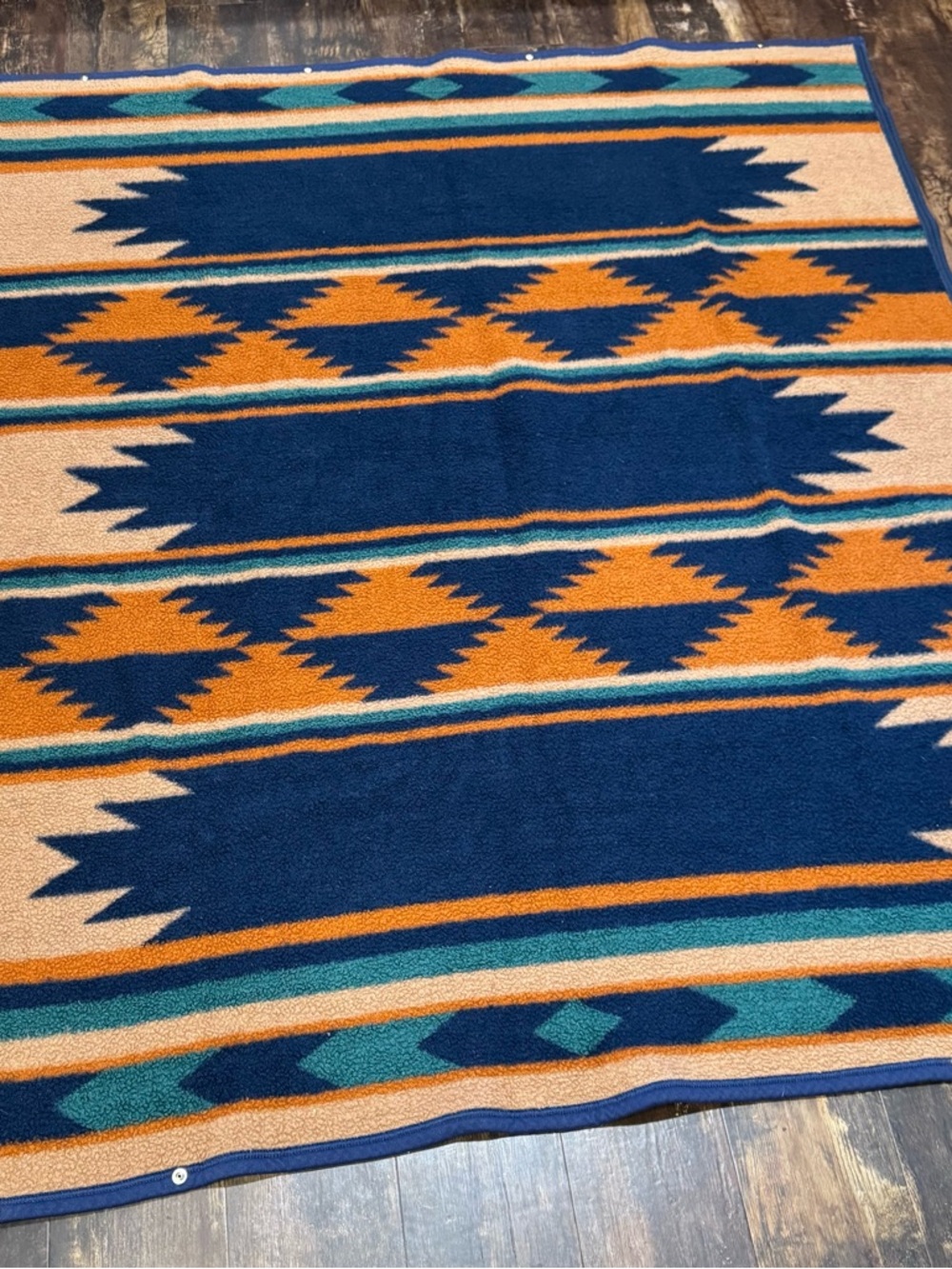 Vintage Biederlack Of Americas Southwest Print Cuddling Blanket - Broken Zipper